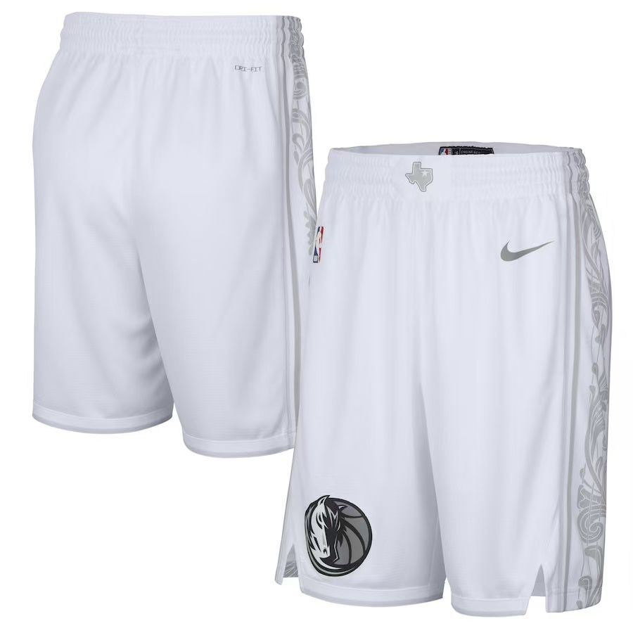 2025 Men NBA Dallas Mavericks Shorts White